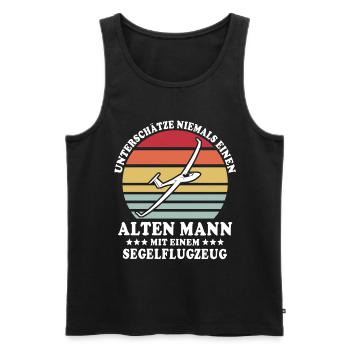 Segelfliegen Segelflug Segelflugzeug Fliegen - Männer Premium Bio Tank Top - Schwarz - Vorne - Michal (187cm)