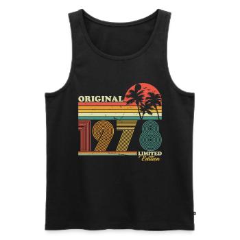 1978 Jahrgang Geburtstag Retro Vintage Geschenk - Männer Premium Bio Tank Top - Schwarz - Vorne - Michal (187cm)