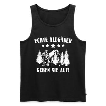 Allgäu Sprüche Allgäuer - Männer Premium Bio Tank Top - Schwarz - Vorne - Michal (187cm)
