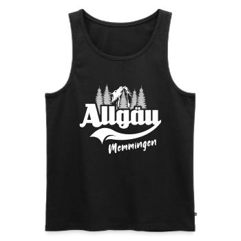 Allgäu Memmingen Allgäuer - Männer Premium Bio Tank Top - Schwarz - Vorne - Michal (187cm)
