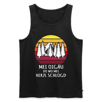 Allgäu Dialekt Allgäuisch Allgäuer - Männer Premium Bio Tank Top - Schwarz - Vorne - Michal (187cm)