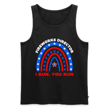Feuerwerksdirektor lustig 4. Juli - Männer Premium Bio Tank Top - Schwarz - Vorne - Michal (187cm)
