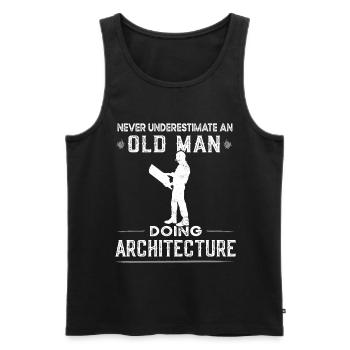 Bauleiter Architekturstudent Architekt - Männer Premium Bio Tank Top - Schwarz - Vorne - AI Model Male 178 light (178cm)