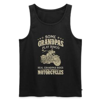 Some Grandpas Play Bingo Real Ride Motorcycle - Männer Premium Bio Tank Top - Schwarz - Vorne - Michal (187cm)