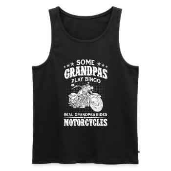Some Grandpas Play Bingo Real Ride Motorcycle - Männer Premium Bio Tank Top - Schwarz - Vorne - Michal (187cm)