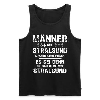 Stralsund Souvenir Ostsee Urlaub - Männer Premium Bio Tank Top - Schwarz - Vorne - Michal (187cm)