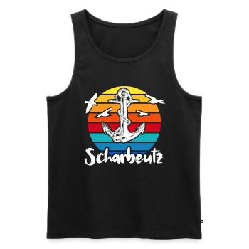 Scharbeutz Sprüche Scharbeutzer Ostsee - Männer Premium Bio Tank Top - Schwarz - Vorne - AI Model Male 178 light (178cm)