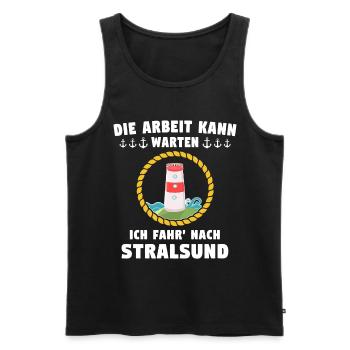 Stralsund Ostsee Urlaub - Männer Premium Bio Tank Top - Schwarz - Vorne - Michal (187cm)