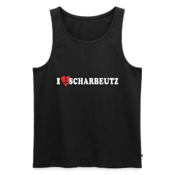 I Love Scharbeutz Liebe - Männer Premium Bio Tank Top - Schwarz - Vorne - Michal (187cm)