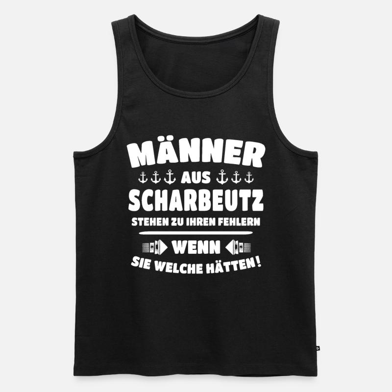 Scharbeutz Ostsee Scharbeutzer - Männer Premium Bio Tank Top - Schwarz