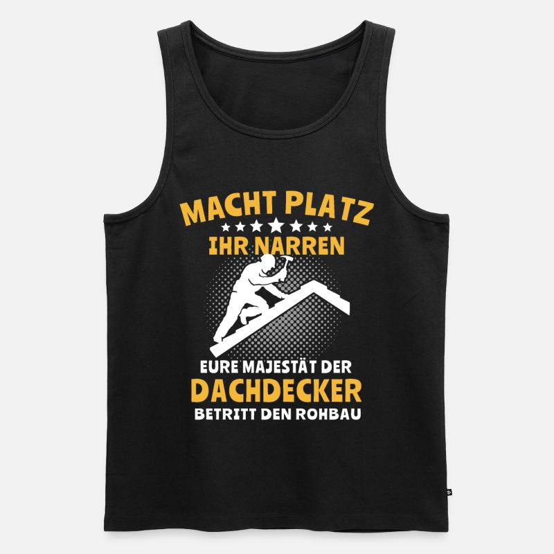 Dachdecker Dachspengler Dachdecken Dachklempner - Männer Premium Bio Tank Top - Schwarz