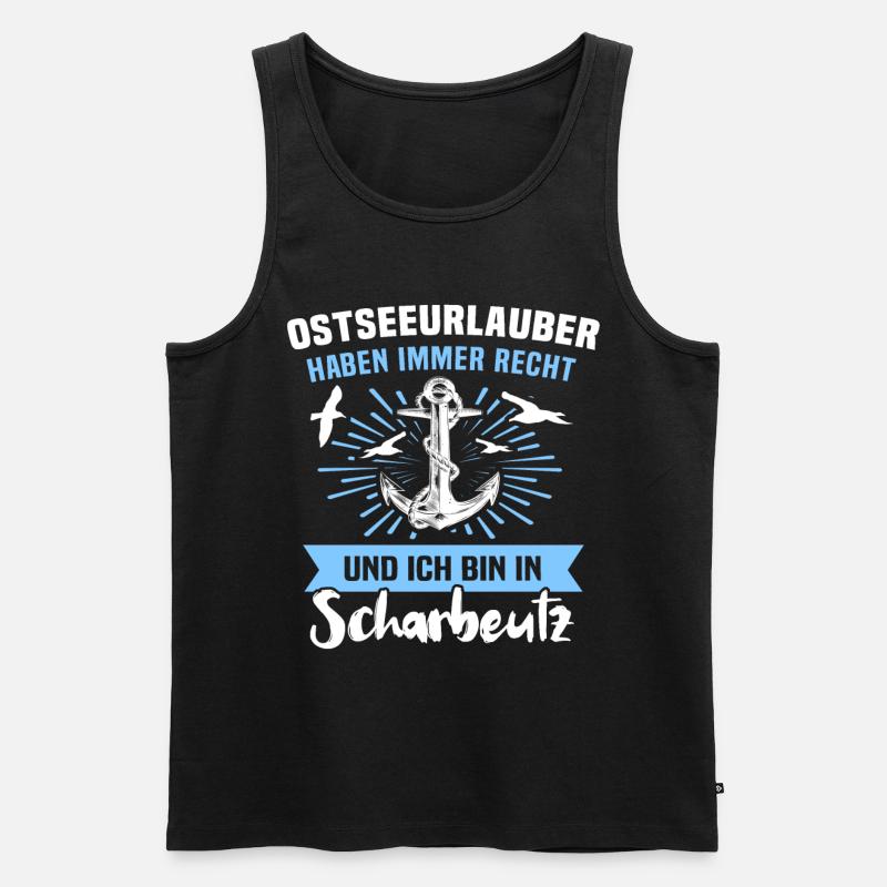 Scharbeutz Ostsee Scharbeutzer Souvenir - Männer Premium Bio Tank Top - Schwarz