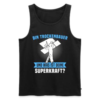 Trockenbauer Trockenbaumonteur Trockenbau - Männer Premium Bio Tank Top - Schwarz - Vorne - Michal (187cm)