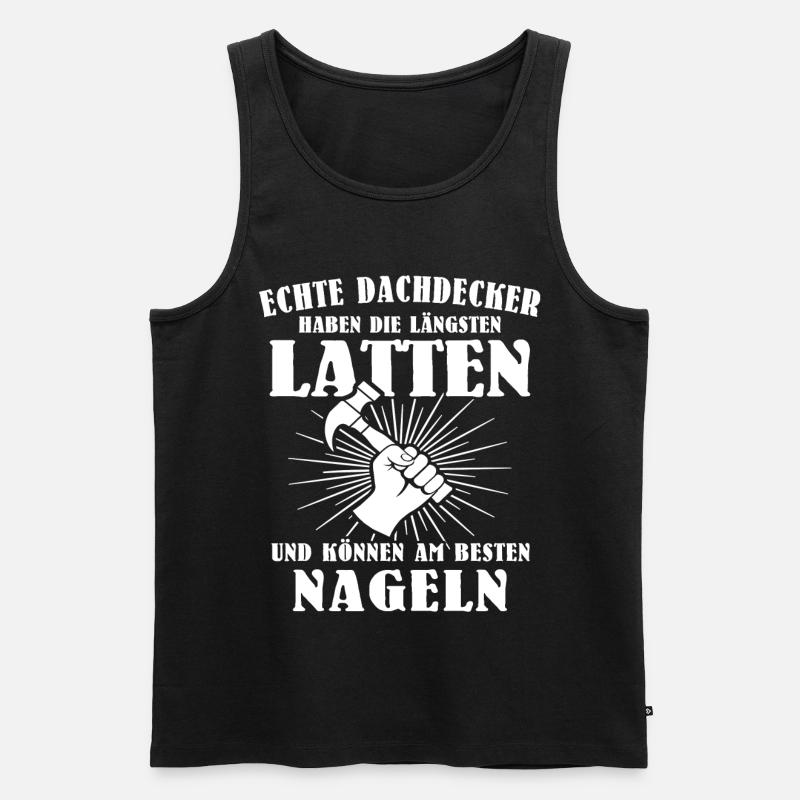 Dachdecker - Männer Premium Bio Tank Top - Schwarz