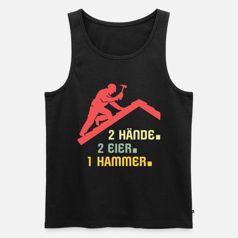 Dachdecker Dachdecken Dach Decken - Männer Premium Bio Tank Top - Schwarz