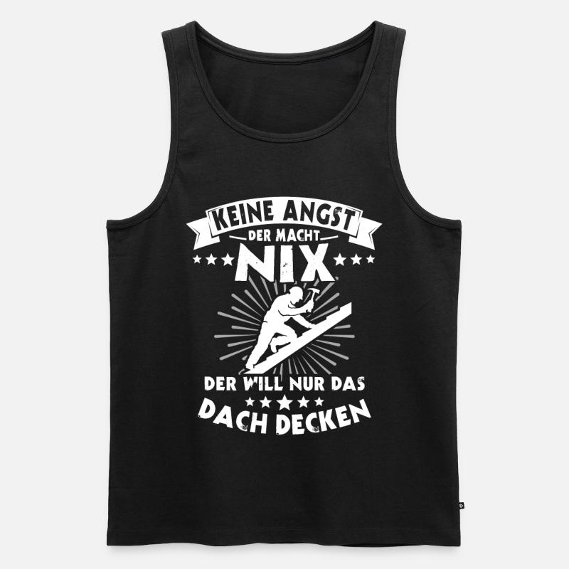 Dachdecker Dachdecken Dach Decken - Männer Premium Bio Tank Top - Schwarz