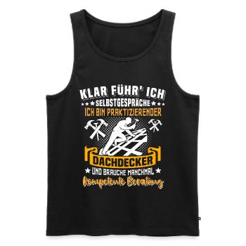 Dachdecker Dachspengler Dachklempner Dachdecken - Männer Premium Bio Tank Top - Schwarz - Vorne - AI Model Male 178 light (178cm)