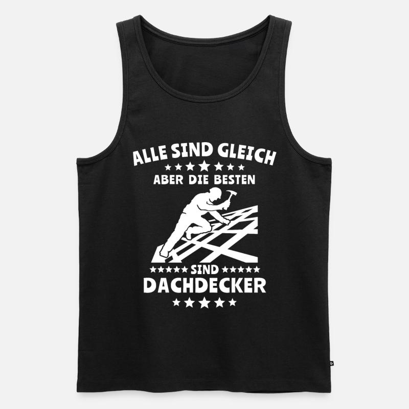 Dachdecker - Männer Premium Bio Tank Top - Schwarz