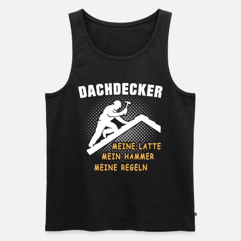 Dachdecker Dachspengler Dachdecken Dachklempner - Männer Premium Bio Tank Top - Schwarz