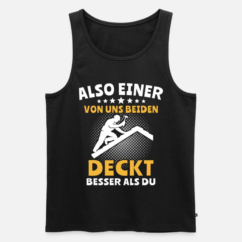 Dachdecker Dachspengler Dachdecken Dachklempner - Männer Premium Bio Tank Top - Schwarz