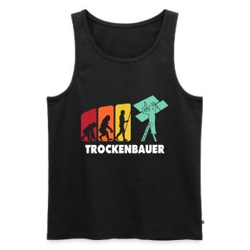 Trockenbaumonteur Sprüche Trockenbauer Geschenk - Männer Premium Bio Tank Top - Schwarz - Vorne - Michal (187cm)