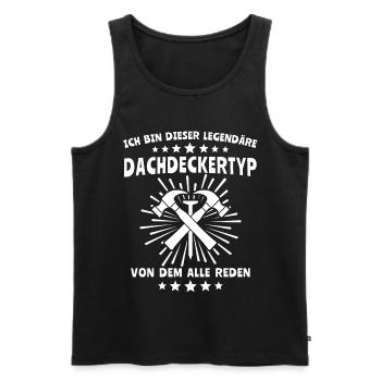 Dachdecker Dachdecken - Männer Premium Bio Tank Top - Schwarz - Vorne - AI Model Male 178 light (178cm)