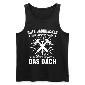 Dachdecker Dachdecken - Männer Premium Bio Tank Top - Schwarz - Vorne - AI Model Male 178 light (178cm)