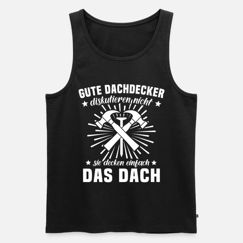 Dachdecker Dachdecken - Männer Premium Bio Tank Top - Schwarz