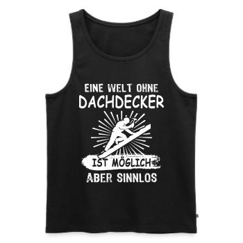 Dachdecker Dachdecken - Männer Premium Bio Tank Top - Schwarz - Vorne - AI Model Male 178 light (178cm)