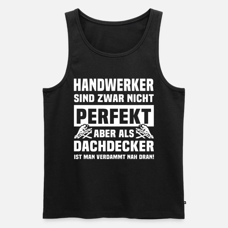 Dachdecker - Männer Premium Bio Tank Top - Schwarz