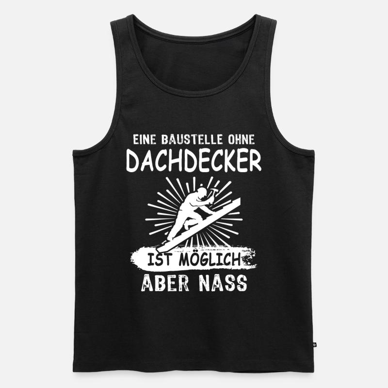 Dachdecker - Männer Premium Bio Tank Top - Schwarz
