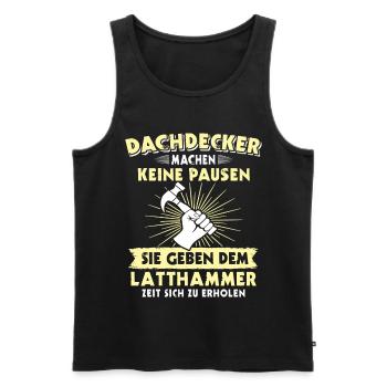 Dachdecker Dächer Decken Dachdecken - Männer Premium Bio Tank Top - Schwarz - Vorne - Michal (187cm)