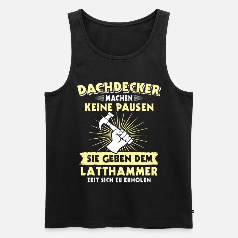 Dachdecker Dächer Decken Dachdecken - Männer Premium Bio Tank Top - Schwarz