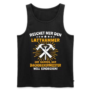 Dachdecker Dächer Decken Dachdecken - Männer Premium Bio Tank Top - Schwarz - Vorne - AI Model Male 178 light (178cm)