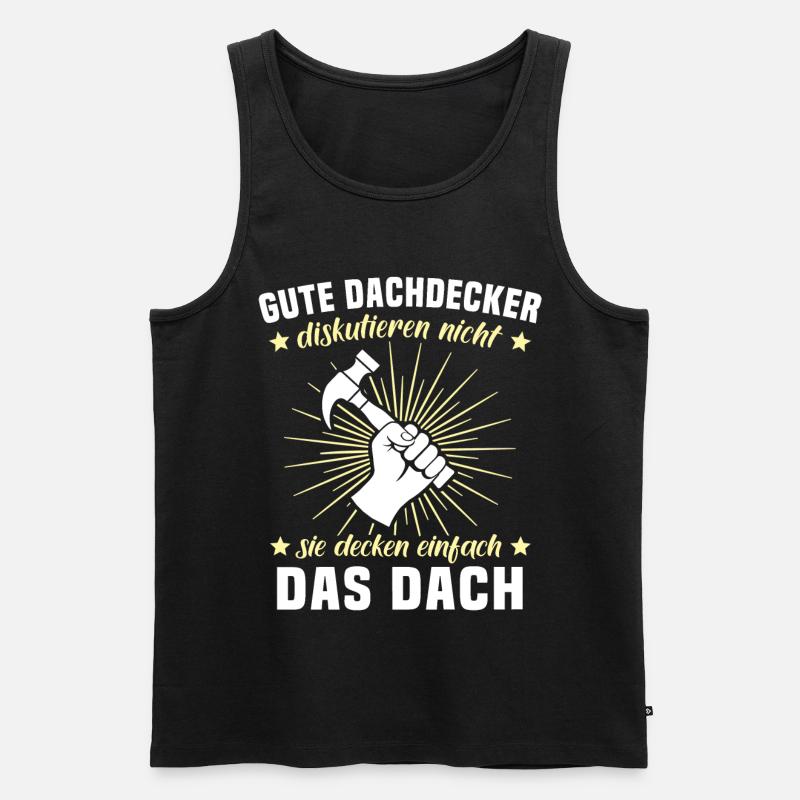 Dachdecker Dächer Decken Dachdecken - Männer Premium Bio Tank Top - Schwarz