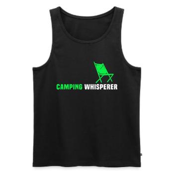 Camping Campingplatz Campen - Débardeur bio Premium Homme - noir - Devant - Michal (187cm)