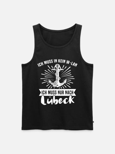 Lübeck - Männer Premium Bio Tank Top - Schwarz