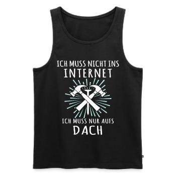 Dachdecker Sprüche Dachdecken - Männer Premium Bio Tank Top - Schwarz - Vorne - AI Model Male 178 light (178cm)