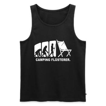 Campen Wohnwagen Camping Flüsterer - Männer Premium Bio Tank Top - Schwarz - Vorne - AI Model Male 178 light (178cm)