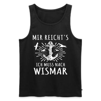 Wismar - Männer Premium Bio Tank Top - Schwarz - Vorne - AI Model Male 178 light (178cm)