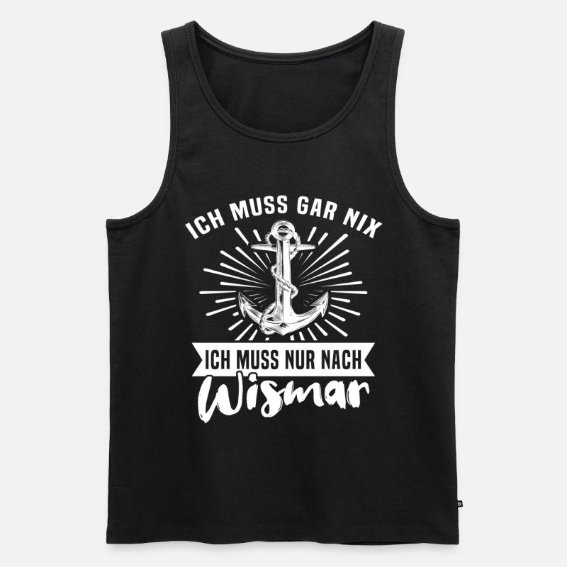 Wismar - Männer Premium Bio Tank Top - Schwarz