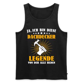 Dachdecker Beruf Dachdecken - Männer Premium Bio Tank Top - Schwarz - Vorne - Michal (187cm)