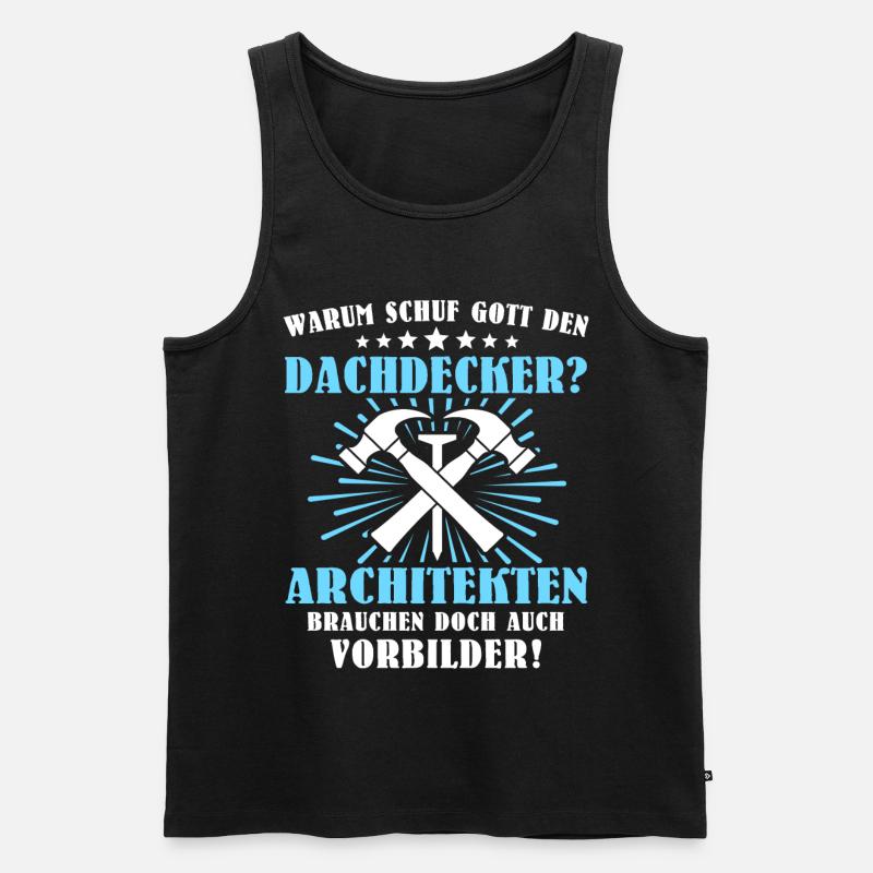 Dachdecker Beruf Dachdecken - Männer Premium Bio Tank Top - Schwarz