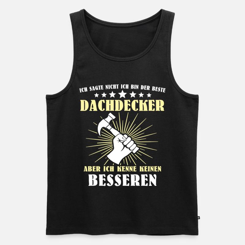 Dachdecker Beruf Dachdecken - Männer Premium Bio Tank Top - Schwarz