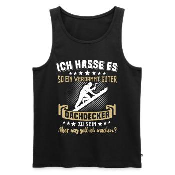 Dachdecker Beruf Dachdecken - Männer Premium Bio Tank Top - Schwarz - Vorne - Michal (187cm)