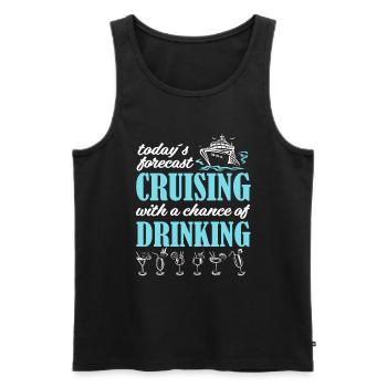 Cruising with a chance of Drinking Cruise - Men's Premium Organic Tank Top - black - Front - AI Model Male 178 light (178cm)