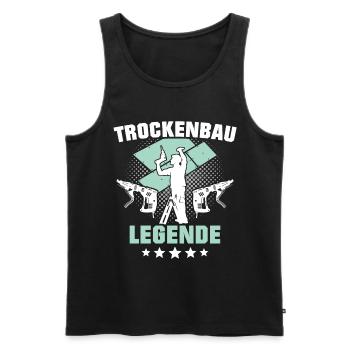 Trockenbauer Trockenbaumonteur Trockenbau - Männer Premium Bio Tank Top - Schwarz - Vorne - AI Model Male 178 light (178cm)