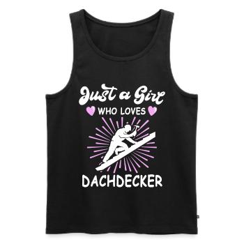 Dachdecker Handwerker Dachdecken - Männer Premium Bio Tank Top - Schwarz - Vorne - Michal (187cm)