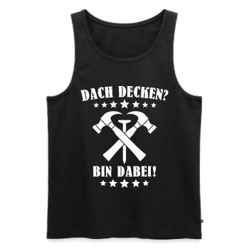Dachdecker Handwerker Dachdecken - Männer Premium Bio Tank Top - Schwarz - Vorne - Michal (187cm)