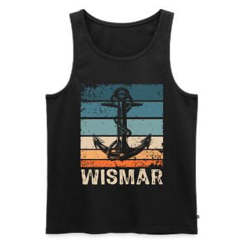 Wismar Ostsee Wismarer Urlaub - Männer Premium Bio Tank Top - Schwarz - Vorne - AI Model Male 178 light (178cm)